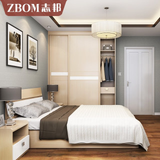 志邦 全屋定制家具 现代简约卧室木衣柜大衣柜定制电视柜 500预约诚意金