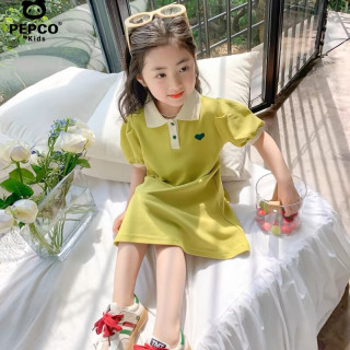 小猪班纳 女童夏季连衣裙2026新款洋气儿童公主裙女宝宝夏装无袖背心连衣裙 Polo裙1018-绿色 130