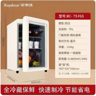 荣事达 复古冰吧家用小型饮料冰箱客厅办公室冷藏茶叶红酒柜恒温