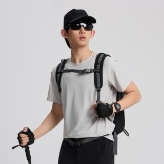 探拓 春夏男式圆领半袖运动上衣短T简约纯色休闲运动上衣男士短袖T恤
