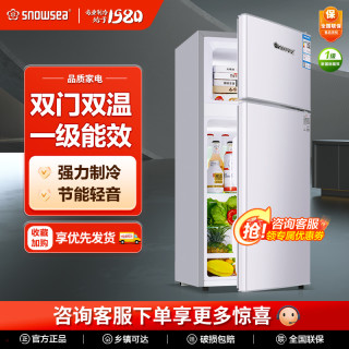 SNOWSEA 节能小冰箱小型家用一级能效电冰箱 冷冻保鲜两用租房冰箱