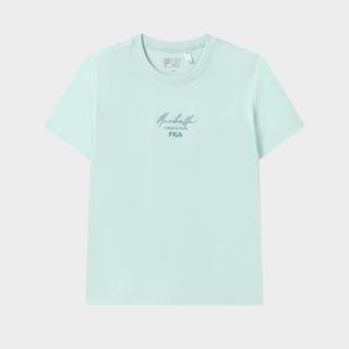 FILA 女装运动T恤女士时尚休闲简约百搭圆领针织短袖上衣