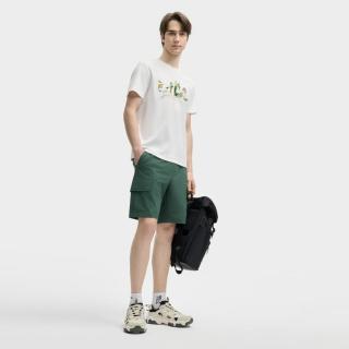 FILA 男装男式休闲裤男士时尚简约舒适百搭工装户外中弹梭织五分裤