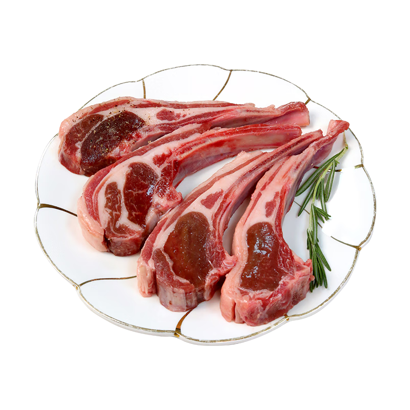 恒都 国产原切法式羊排 200g 冷冻羊肉