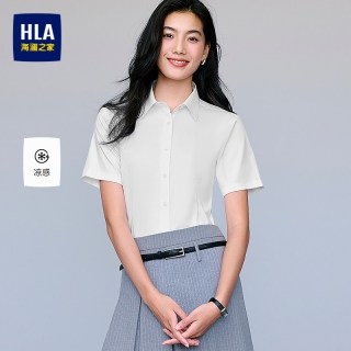 海澜之家 女士短袖正装衬衫 HNCBW2F301A
