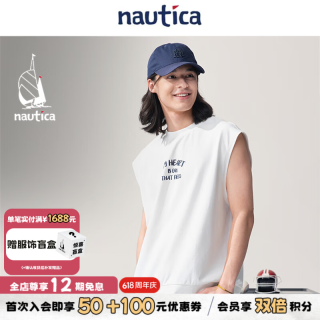 nautica white sail ×reebok 男士无袖圆领T恤 RBTW5246