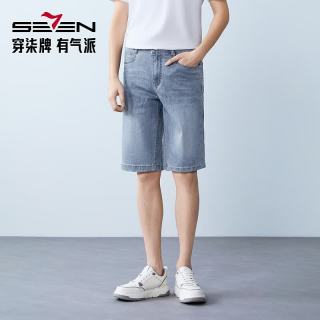SEVEN 经典 男士牛仔短裤 130H72870