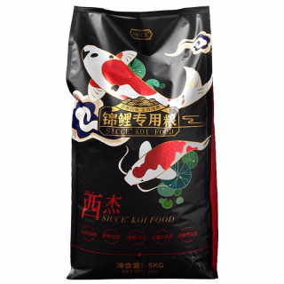 SICCE 锦鲤饲料约5kg 上浮型鱼食 颗粒大小约6mm 增色增体锦鲤专用鱼粮 观赏鱼冷水鱼饲料
