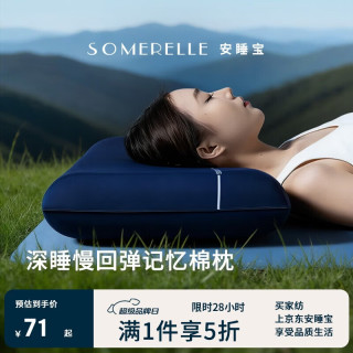 安睡宝 记忆棉枕头 护颈枕 低枕 枕头*1