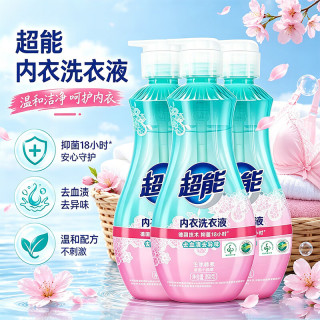 超能 内衣洗衣液 860g*3 抑菌去血渍