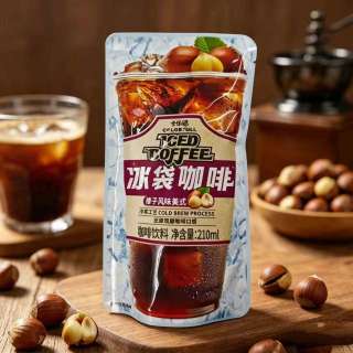自然道 卡乐福冰袋咖啡即饮 榛子风味美式210ml*3袋