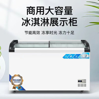 堡尔BAOER冰柜商用大容量展示柜超市冷冻冰箱展示柜卧式保鲜雪糕柜冰糕柜冰棍柜 0.85米雪糕柜智能温控
