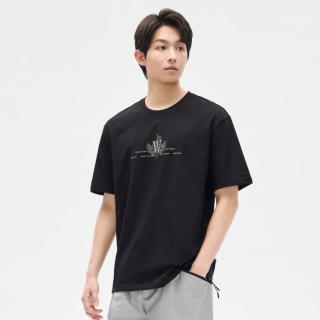 GXG 夏季时尚简约字母图案男士纯棉圆领短袖t恤