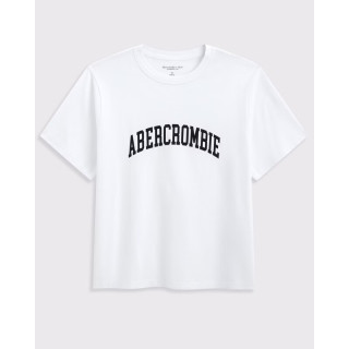 Abercrombie & Fitch 美式复古潮流气质时尚LOGO棉质内搭短袖T恤