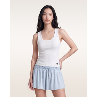 Abercrombie & Fitch 经典小麋鹿图案黑色多色带胸垫吊带背心