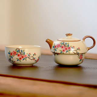 棠门 汝窑桃李春风便携茶具