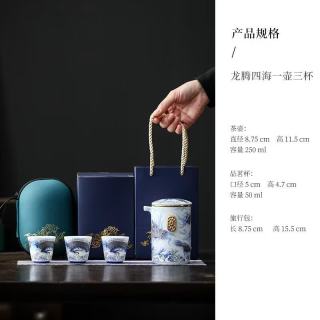 棠门 龙年羊脂玉白瓷功夫茶具