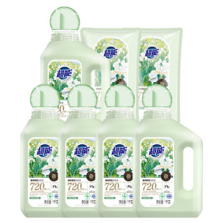 超能 1kg*5瓶植愈香氛洗衣液+500g*2袋植愈香氛洗衣液