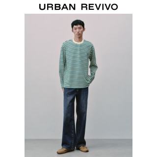 UR UR2026春季新款男装休闲美式复古水洗直筒牛仔长裤UUY860008 蓝色