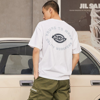 Dickies 纯棉短袖t恤男夏季新款宽松透气潮牌字母情侣上衣DK008901 白色 XL