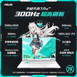 华硕 天选7 Pro 16英寸 笔记本电脑 灰色（U7-251HX、RTX 5060、16GB、512GB、2560*1600、300Hz、FX608）