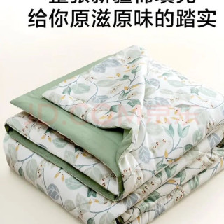 京东京造 全棉印花A类夏凉被空调被 月光洋槐200x230cm