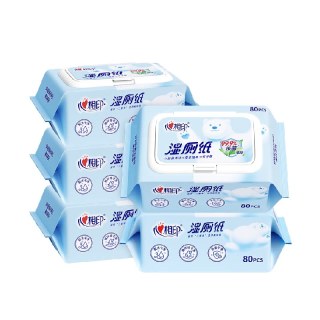 移动端：心相印 云熊系列 三重净湿厕纸 80片*5包