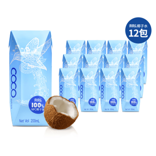 Jelley Brown 唯乐蜜语100％纯椰子水 天然无添加 NFC越南原装进口 200ml*10瓶