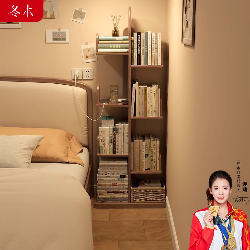 冬木 实木儿童书架落地多层置物架