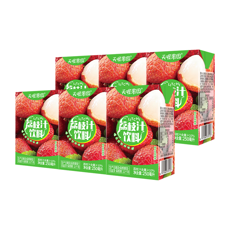 Ten Wow/天喔 荔枝汁 250ml*6盒