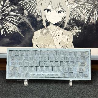 冰碳纹键帽PC侧刻透光适配EV63迈从Ace68夜魔made68ATK前行者X87