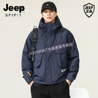 JEEP SPIRIT JEEPSPIRIT 男士冬季加厚短款羽绒服连帽宽松外套