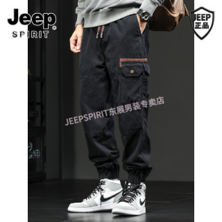 JEEP SPIRIT JEEPSPIRIT Jeep吉普 男士工装裤 秋冬加绒多口袋宽松束脚裤