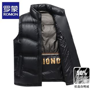 罗蒙 冬季男士新款羽绒服马甲休闲时尚百搭中青年背心外套