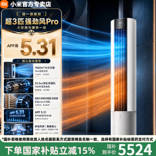 小米 超3匹 强劲风Pro立式空调柜机 自产自研25.5cc超大排量双缸压缩机 强劲风Pro 大3匹 15s速冷｜30s速热