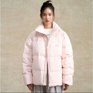 BONELESS 时尚无帽印花羽绒服服装休闲立领保暖冬季外套品牌面包服
