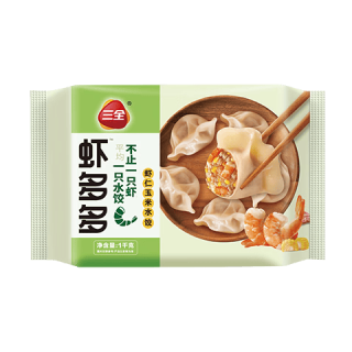 三全 Sanquan 三全 国产虾仁玉米水饺 1kg 50只