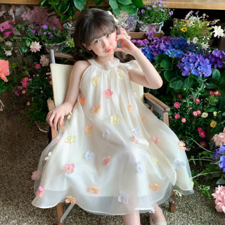 神奇童年 女童裙子夏款2026新款洋气童装女孩夏季网纱公主裙儿童夏天连衣裙