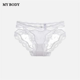 百亿补贴：MY BODY 波浪蕾丝边防夹臀内裤女舒适透气轻薄网纱三角底裤