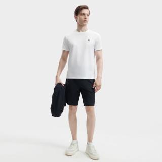 FILA 男士时尚休闲基础百搭圆领针织短袖T恤