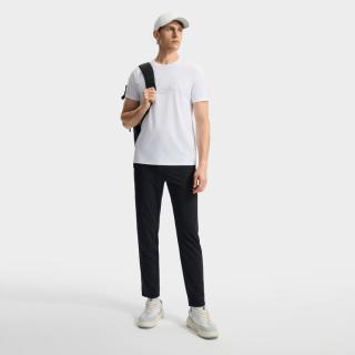 FILA 男装时尚商务休闲T恤男士基础圆领舒适透气简约百搭针织短袖衫