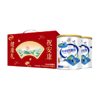 移动端：伊利 中老年高钙低脂奶粉 700g*2 礼盒装