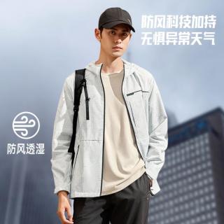 安踏 防风 男士连帽外套