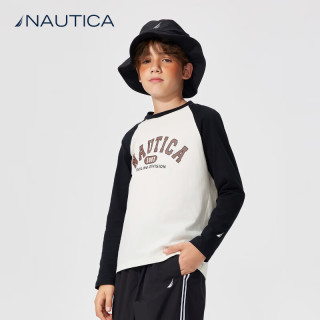 NAUTICA 美式儿童速干长袖T恤 黑色