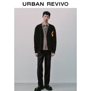 UR UR2026春季新款男装都市通勤锥形裤牛仔长裤UUY860012 正黑 32