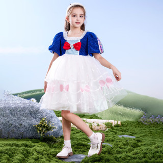迪士尼 女童公主连衣裙网纱彩纱女孩2026新款夏天儿童装蓬蓬礼服甜美装扮 ED232Q028紫色