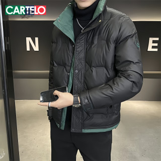 卡帝乐鳄鱼 短款立领秋冬季羽绒服男士时尚休闲款潮流保暖男装外套