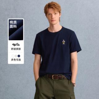 限尺码：TEENIE WEENIE 小熊男装T恤春夏款时尚简约休闲随性纯色学院t恤男式T恤