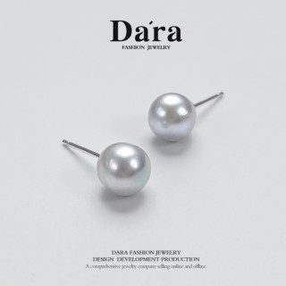 Dara 戴拉 925银海水珍珠耳钉 6-7mm YH5001001