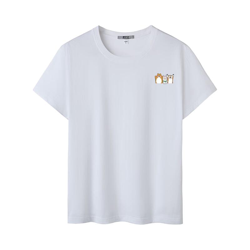 雪中飞 纯棉短袖T恤 白色 M 170/88A